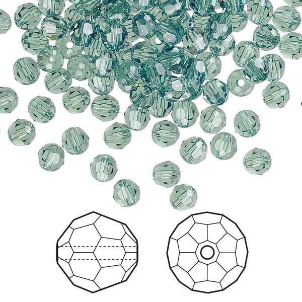 Bead 144pk erinite, Crystal Passions® 4mm round 5000 image number 0