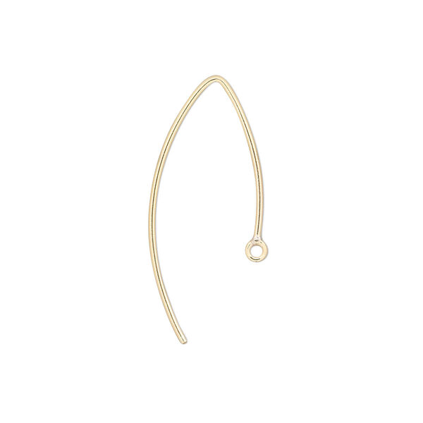 Ear wire, 14Kt gold-filled, 20mm marquise with closed loop, 20 gauge. Sold per pair. image number 0
