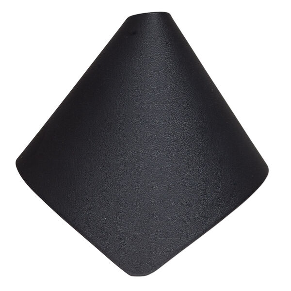 Display, bracelet, leatherette, black, 3-1/4 x 3-3/8 x 4-inch wrap-around snap cone. Sold individually. image number 0
