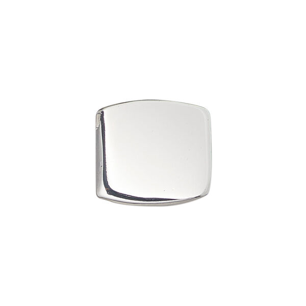 Spacer, silver-finished "pewter" (zinc-based alloy), 17x16mm 2-strand rectangle, fits up to 8mm bead. Sold individually. image number 0