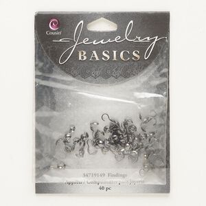 Bead tip, gunmetal-finished steel, 8x3.5mm bottom clamp-on with open loop. Sold per pkg of 40.