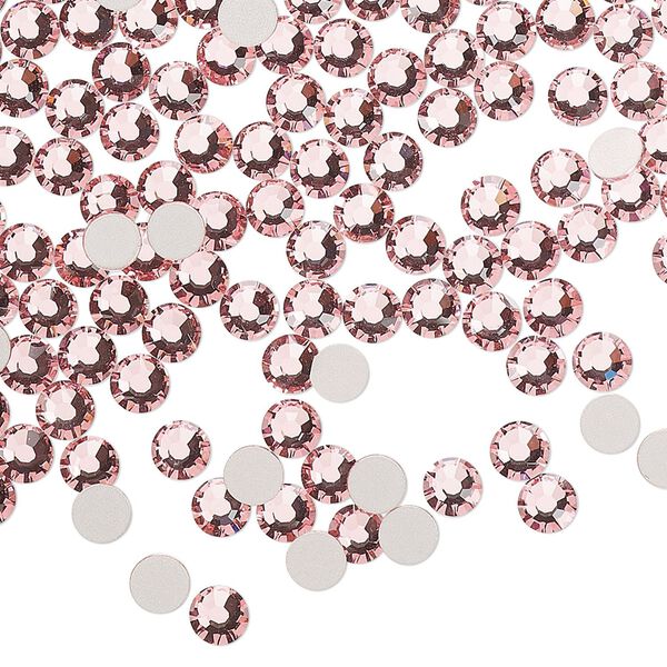 Flat back 144pk light rose foil back, Preciosa MAXIMA Czech crystal rhinestone 3.8-4mm chaton rose round SS16 image number 0