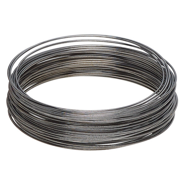 Memory wire, gunmetal-plated high carbon steel, 2-1/4 inch bracelet, 0.7mm thick. Sold per 1-ounce pkg, approximately 46 loops. image number 0