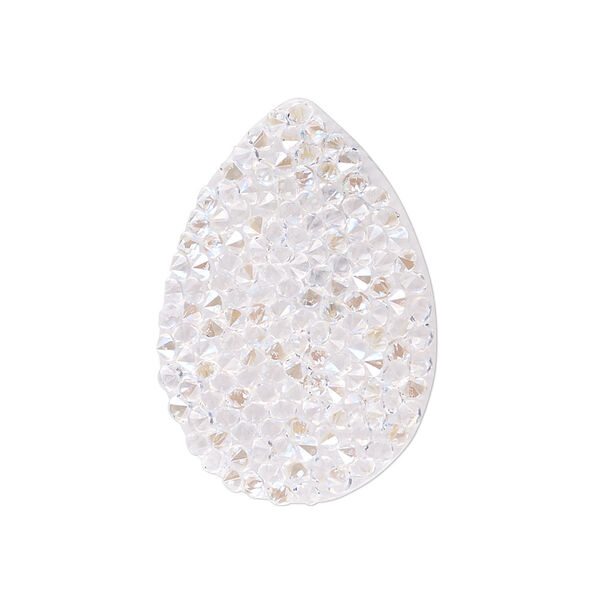 Iron-on transfer 1pk crystal moonlight, Crystal Passions® 30x20mm teardrop 707489 image number 0