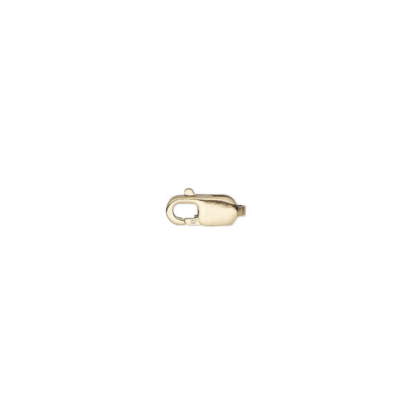 Clasp, lobster claw, 14Kt gold-filled, 8x3mm. Sold per pkg of 5. image number 0
