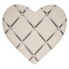 Memory board, cotton / wood / nylon ribbon / gold-finished steel, natural and silver, 17x16-1/2 inch heart. Sold individually. image number 0