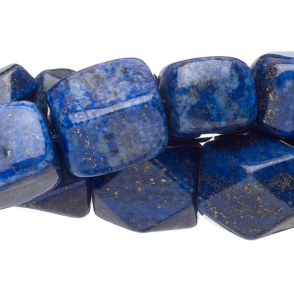 Bead mix, lapis lazuli (dyed), blue, small to medium nugget, Mohs hardness 5 to 6. Sold per (3) 15-inch strands. image number 0