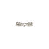 Bead, pewter (tin-based alloy), pkg/1, antiqued, 16x9mm double-sided bow, fits 8mm cube. image number 1