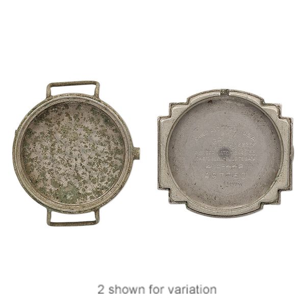 Watch face body mix, mixed metal, 27-65mm mixed shape. Sold individually. image number 0