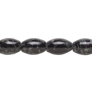 Picasso serpentine 1pkg1, oval bead natural 15 inch 12x8mm