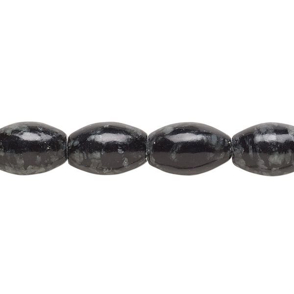 Picasso serpentine 1pkg1, oval bead natural 15 inch 12x8mm image number 0