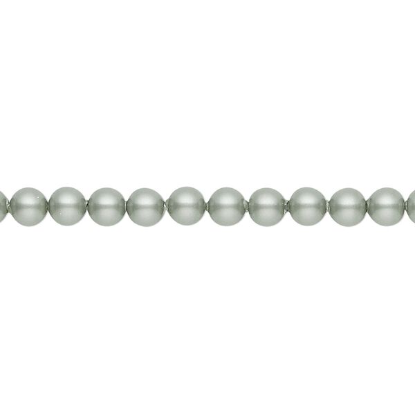 Pearl 100pk powder green, Crystal Passions® 4mm round 5810 image number 0