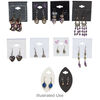 Earring card mix, PVC plastic and paper, assorted color and print, 2x1-1/2 to 2x2 inch squares and 2-3/4 x 1-1/2 inch marquise. Sold per pkg of 100. image number 2