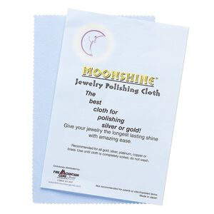 Polishing cloth, Moonshine®, blue, 7-1/2 x 5 inches. Sold per pkg of 6.