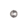 Bead, stainless steel, 11mm round with fleur-de-lis. Sold individually. image number 1