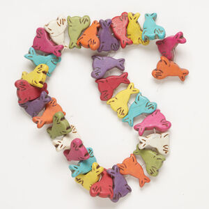 "Magnesite" / resin 1pkg1, seal bead 15 inch mixed colors 28x11mm-29x12mm