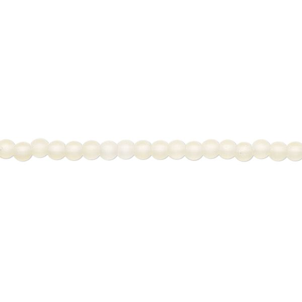 Bead, glass, translucent matte crystal AB, 2.5mm round. Sold per 15-1/2 to 16-inch strand. image number 0