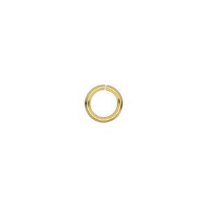 Jump ring, gold-plated brass, 8mm round diamond wire, 5.5mm inside diameter, 16 gauge. Sold per pkg of 50.