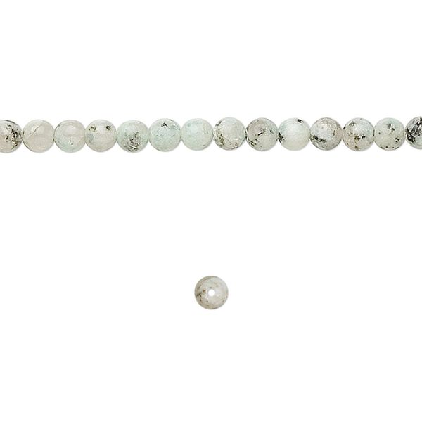 Sesame jasper 1pkg1, round bead natural 15.5-16 inch 4mm image number 0