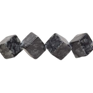 Picasso serpentine 1pkg1, diagonally drilled cube bead natural 15 inch 12mm