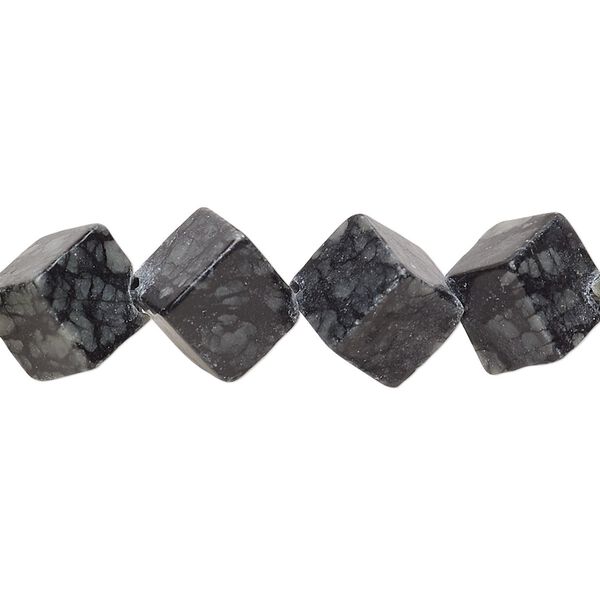 Picasso serpentine 1pkg1, diagonally drilled cube bead natural 15 inch 12mm image number 0