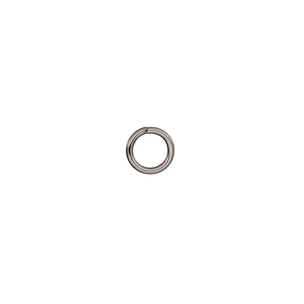 Jump ring, stainless steel, 7mm round, 5.1mm inside diameter, 18 gauge. Sold per pkg of 500. image number 0