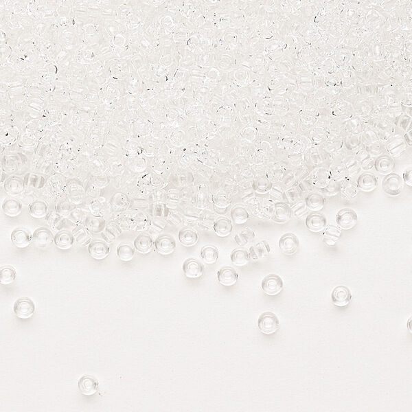 Seed bead, Dyna-Mites™, glass, pkg/40g, #11 round, transparent clear, (4 11/0 RR). image number 0