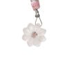 Light rose quartz / garnet 1pkg1, top-drilled hand-cut 1sided carved flower bead natural, 16mm image number 1