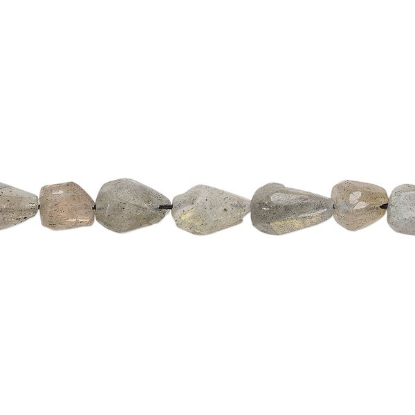 Labradorite 1pkg1, hand-cut faceted teardrop bead natural 13 inch 6x5mm-10x6mm image number 0