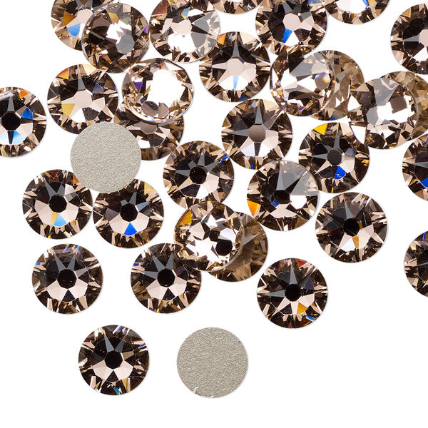 Flat back 12pk vintage rose foil back, Crystal Passions® 7.07-7.27mm rose round SS34 2088 image number 0