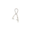Bail, ice-pick, antiqued sterling silver, 11x6mm double leaf, 6mm grip length. Sold individually. image number 1