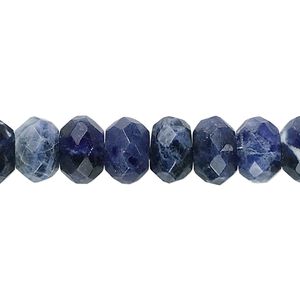 Sodalite 1pkg1, faceted rondelle bead natural 15.5-16 inch 10x7mm