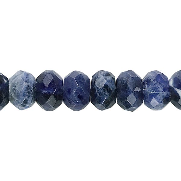 Sodalite 1pkg1, faceted rondelle bead natural 15.5-16 inch 10x7mm image number 0