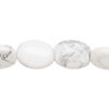 Howlite 1pkg1, puffed oval bead natural, 15 inch 15x11mm-16x12mm image number 0