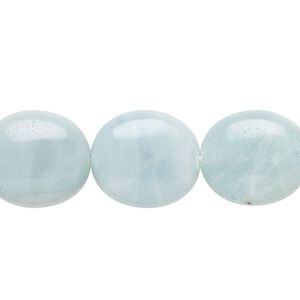 Amazonite 1pkg1, flat oval bead natural 15.5-16 inch 16x14mm