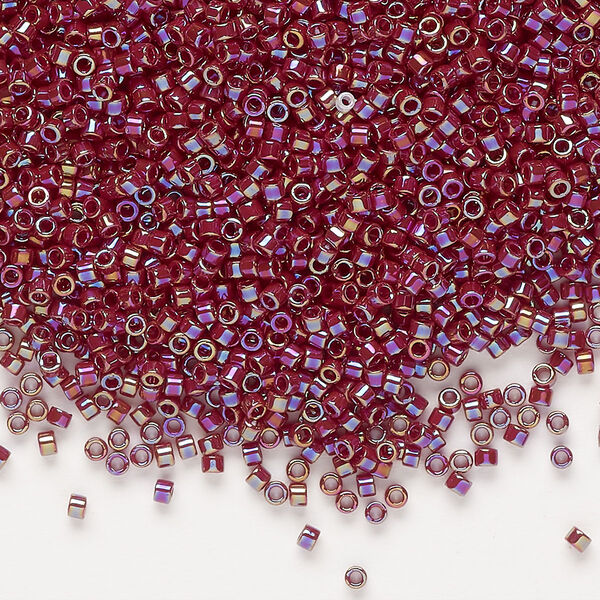 Seed bead, Delica®, glass, pkg/50g, #11 round, opaque rainbow currant (DB-1574). image number 0