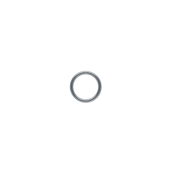 Jump ring, gunmetal-plated brass, 8mm round, 6.4mm inside diameter, 20 gauge. Sold per pkg of 100. image number 0