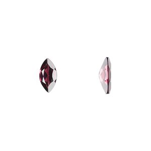 Rhodolite garnet 1pkg1, hand-cut faceted marquise gem natural 10x5mm