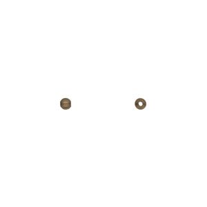 Bead, antique gold-plated brass, 2.5mm round. Sold per pkg of 100.