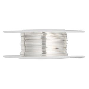 Wire, sterling silver-filled, dead-soft, round, 24 gauge. Sold per 100-foot spool.