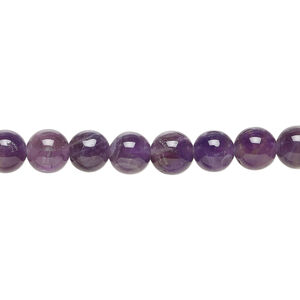 Amethyst 1pkg1, round bead natural, 15 inch 6-7mm