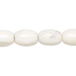 Howlite 1pkg1, barrel bead natural, 15 inch 13x9mm-14x10mm