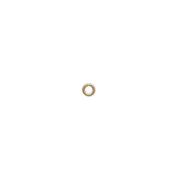 Jump ring, 14Kt gold-filled, 3.3mm round, 1.8mm inside diameter, 20 gauge. Sold per pkg of 20. image number 0
