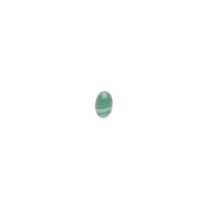 Striped green agate 1pkg10, calibrated oval cab 6x4mm