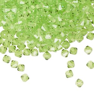 Bead 144pk limecicle, Preciosa Czech crystal 4mm bicone