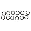 Jump ring, anodized aluminum, black, 10mm round, 6.8mm inside diameter, 14 gauge. Sold per pkg of 100. image number 1