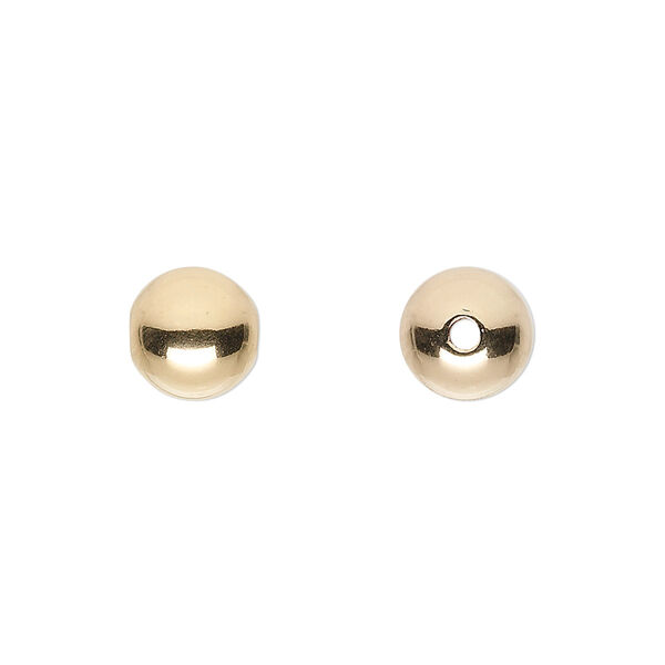 Bead, 14Kt gold-filled, 9mm seamless smooth round. Sold per pkg of 20. image number 0