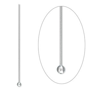 Head pin, stainless steel, 1-1/2 inches with 2mm ball, 24 gauge. Sold per pkg of 500.