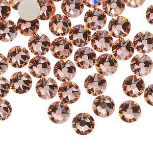 Flat back 288pk rose peach foil back, Swarovski® 6.32-6.5mm xirius rose SS30 2088