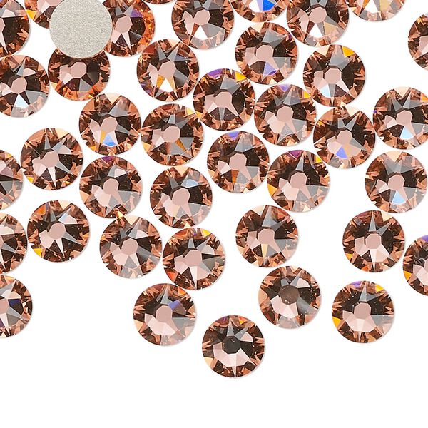Flat back 288pk rose peach foil back, Swarovski® 6.32-6.5mm xirius rose SS30 2088 image number 0